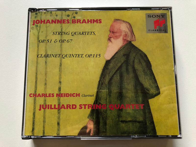 Johannes Brahms - String Quartets Op. 51 & Op. 67; Clarinet Quartet, Op. 115 - Juilliard String Quartet, Charles Neidich (clarinet) / Sony Classical 2x Audio CD 1995 / S2K 66285