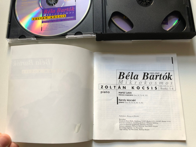 Béla Bartók: Mikrokosmos - Zoltán Kocsis - Works For Piano Solo 5 / Philips 2x Audio CD 1999 / 462 381-2