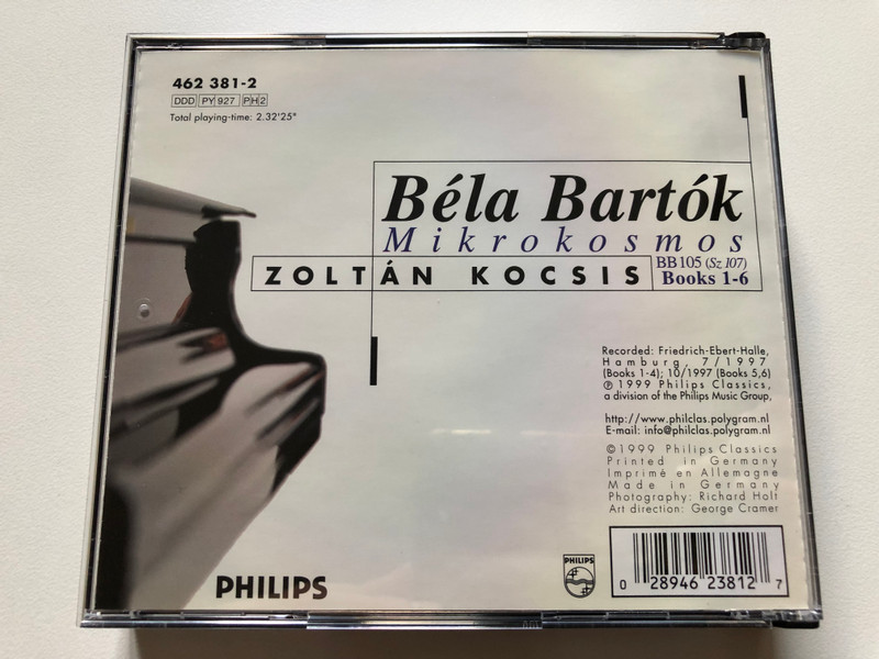 Béla Bartók: Mikrokosmos - Zoltán Kocsis - Works For Piano Solo 5 / Philips 2x Audio CD 1999 / 462 381-2
