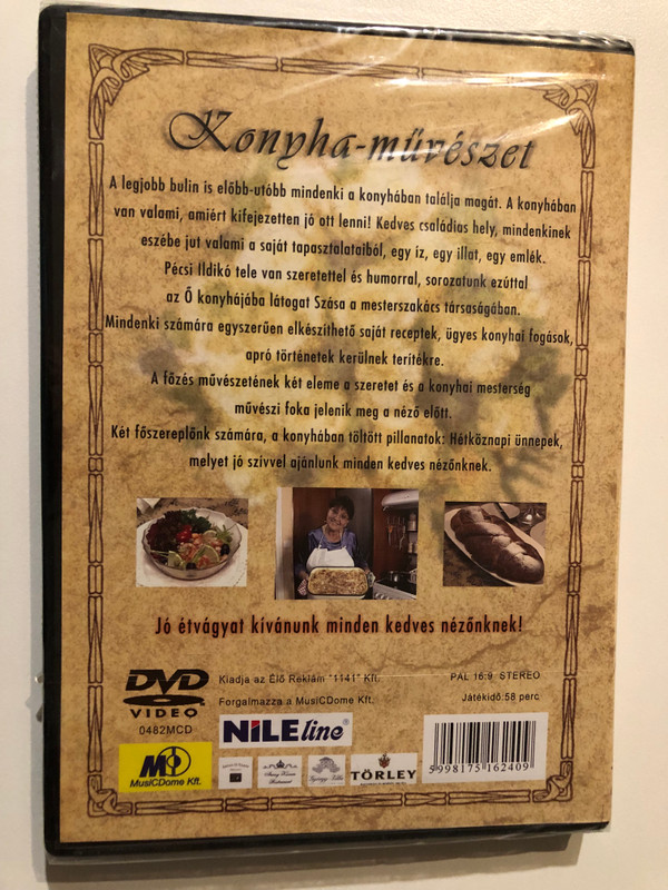 Konyha-művészet - HÉTKÖZNAPI ÜNNEPEK / Pécsi Ildikó - színművész / Nyiri Sándor "Szása" - mesterszakács / DVD Video (5998175162409)