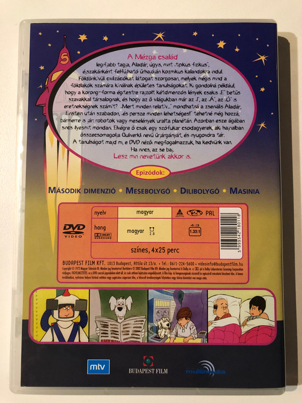 MÉZGA ALADÁR - KÜLÖNÖS KALANDJAI 1. / MTV MESETAR SOROZAT / BUDAPEST FILM / DVD Video (5999542180118)