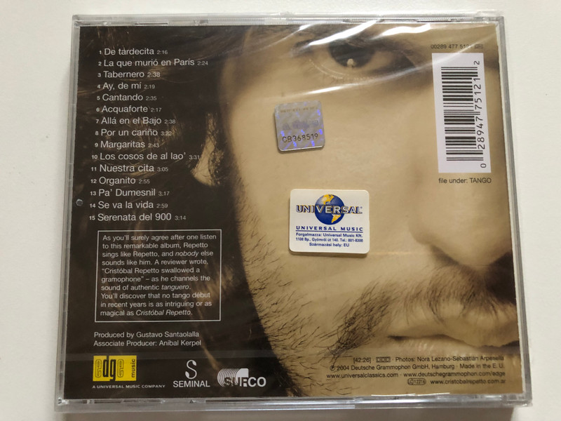 Cristóbal Repetto / Edge Music Audio CD 2004 / 00289 477 5121 