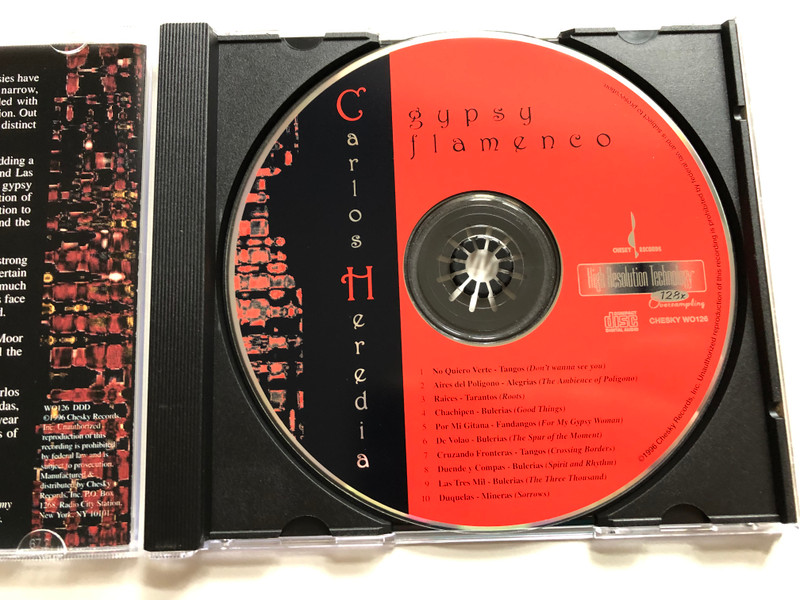 Carlos Heredia – Gypsy Flamenco / Chesky Records Audio CD 1996 / WO 126