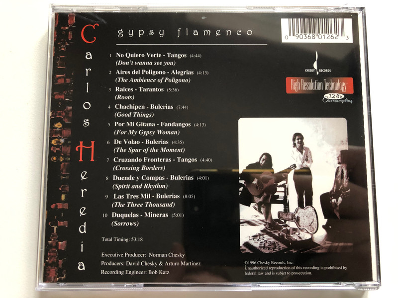 Carlos Heredia – Gypsy Flamenco / Chesky Records Audio CD 1996 / WO 126