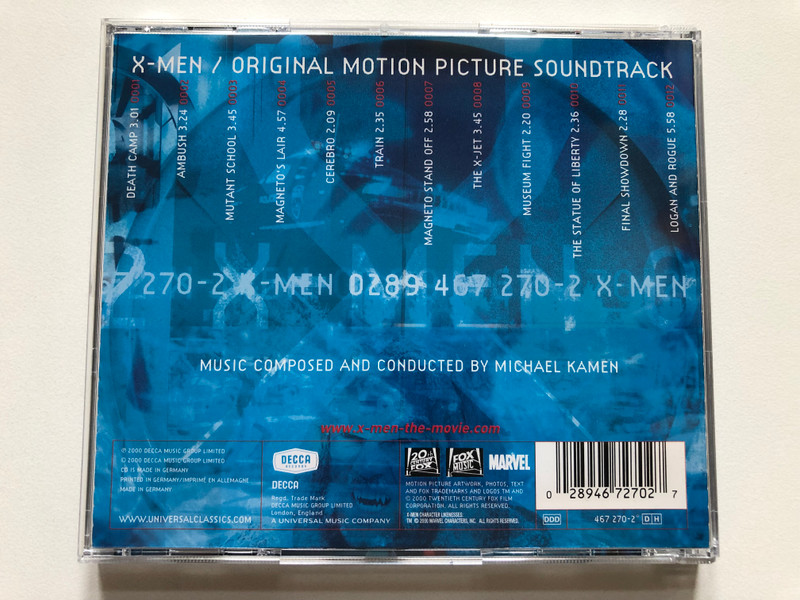 X-Men (Original Motion Picture Soundtrack) - Music Composed And Conducted By Michael K-Men / Decca Audio CD 2000 / 467 270-2