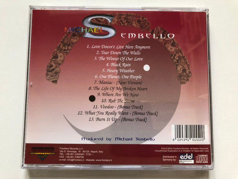Michael Sembello – The Lost Years / Frontiers Records Audio CD 2003 / FR CD 155