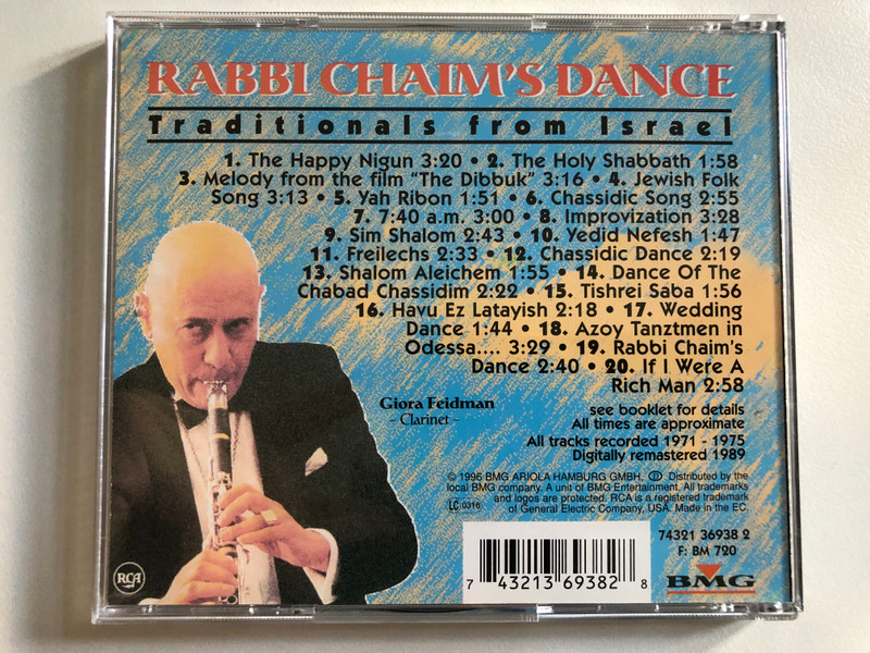 Rabbi Chaim's Dance (Traditionals From Israel) - Giora Feidman (clarinet) / RCA Audio CD 1996 / 74321 36938 2