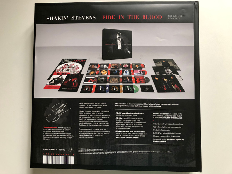 SHAKIN' STEVENS... FIRE IN THE BLOOD / THE DEFINITIVE COLLECTION / THE DELUXEBOOKPACK / Hardcover (4050538608212)