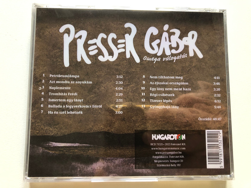 Presser Gábor – Omega Válogatás / Hungaroton Audio CD 2023 / HCD 71321 