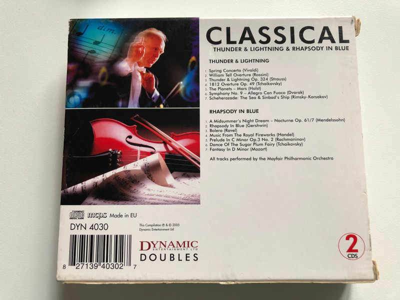 Classical - Thunder & Lightning & Rhapsody In Blue / Double Album / Dynamic 2x Audio CD 2005 / DYN 4030