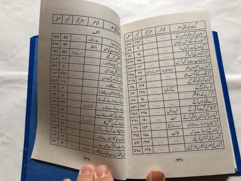 Most Popular Urdu Language Sialkot Christian Hymnal and Song Book / Nirali Kitaben / Hardcover / With 3 color ribbons / Pakistani Christian praise and worship songs (SialkotHymnal2023)
