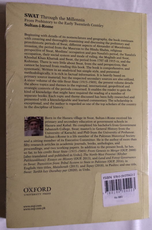 SWAT - Through the Millennia / From Prehistory to the Early Twentieth Century / SULTAN-I-ROME / OXFORD UNIVERSITY PRESS / Paperback (9780190704223)