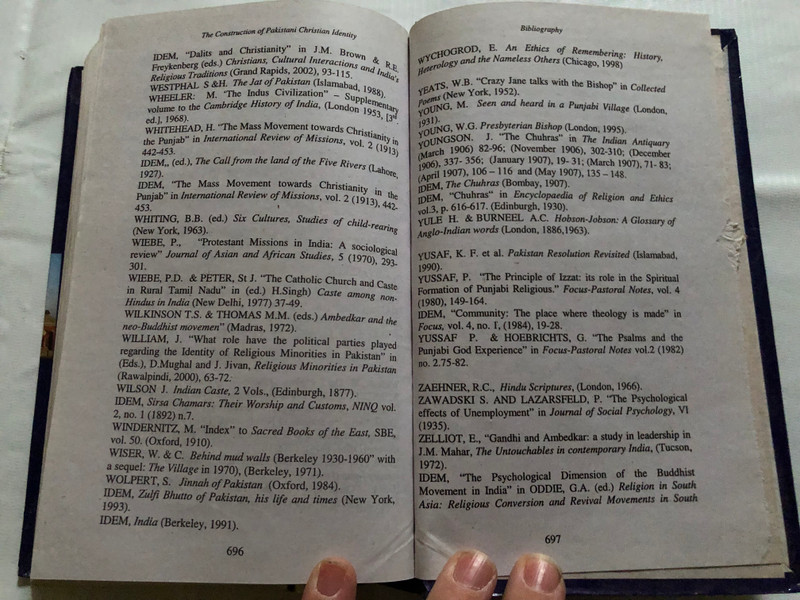 The construction of Pakistani Christian identity / John O'Brien / Research Society of Pakistan University of the Punjab Quaid-i-Azam Campus, Lahore / Hardcover (969425096x)