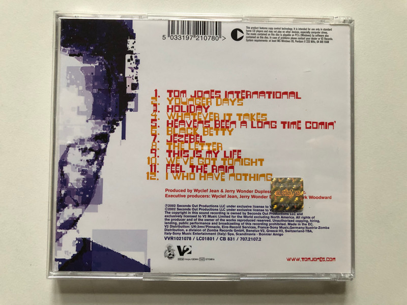 Tom Jones – Mr. Jones / V2 Audio CD 2002 / VVR1021078