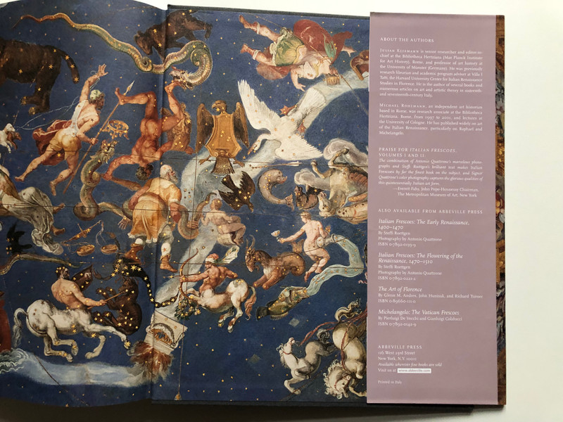 ITALIAN FRESCOES / HIGH RENAISSANCE AND MANNERISM / JULIAN KLIEMANN AND MICHAEL ROHLMANN / Abbeville Press, 2004 / Hardcover (9780789208316)