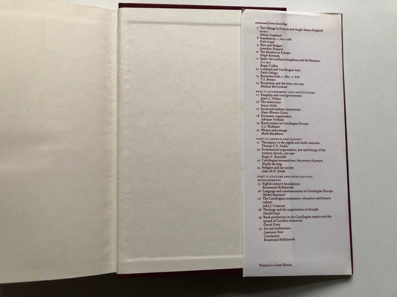 THE NEW CAMBRIDGE MEDIEVAL HISTORY II c.700-c.900 / EDITED BY ROSAMOND MCKITTERICK / Cambridge University Press, 1995 / Hardcover (9780521362924)