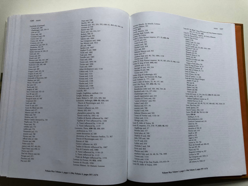 MEDIEVAL ITALY AN ENCYCLOPEDIA / Volume 2, L-Z INDEX / Christopher Kleinhenz, Editor / Routledge, 2003 / Hardcover (9780415939317)