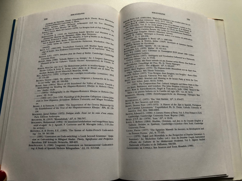 LOVE SONGS FROM AL-ANDALUS / History, Structure and Meaning of the Kharja / BY OTTO ZWARTJES / BRILL LEIDEN NEW YORK KOLN 1997 / Hardcover (9789004106949)