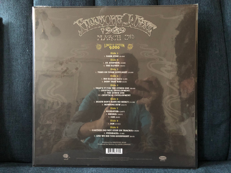 Fillmore West 1969: March 2nd - Grateful Dead / Grateful Dead's Final Performance From The Historic 1969 Four-Night Run At The Fillmore West; First Time On Vinyl, 5-LP Set, 180-Gram Vinyl + Etched 10th Side / Rhino Records 5x LP 2023 / R1 724904