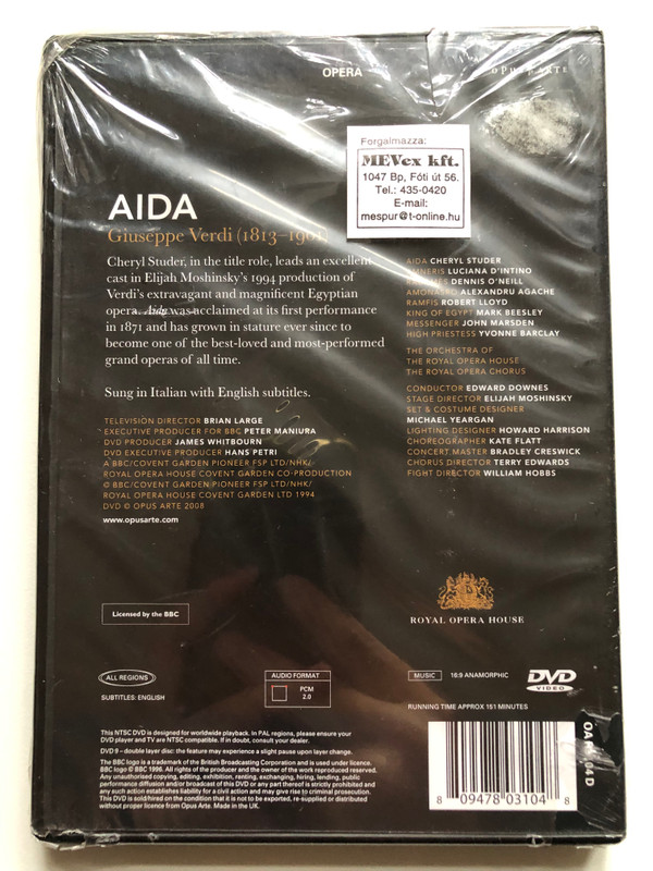 Giuseppe Verdi - Aida  DVD  Royal Opera House  Conductor Edward Downes (809478031048)