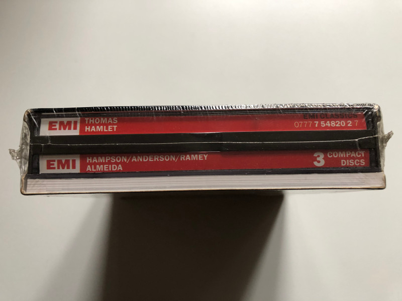 Hamlet - Ambroise Thomas: Thomas Hampson, June Anderson, Samuel Ramey, Denyce Graves, Gregory Kunde, Ambrosian Singers, The London Philharmonic, Antonio De Almeida / EMI Classics 3x Audio CD, Box Set 1993 Stereo / CDS 7 54820 2