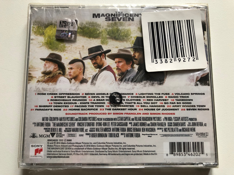 Denzel Washington, Chris Pratt, Ethan Hawke: The Magnificent Seven (Original Motion Picture Soundtrack) - Music By James Horner And Simon Franglen / Sony Classical Audio CD 2016 / 88985346202