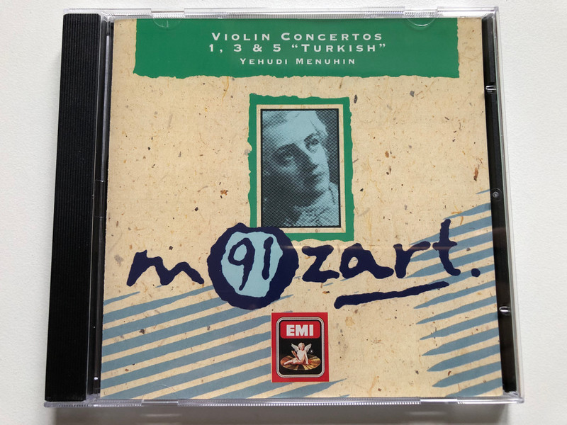 Mozart: Violin Concertos 1, 3 & 5 "Turkish" - Yehudi Menuhin / Mozart 91 / EMI Audio CD 1990 Stereo / CDZ 7 67004 2