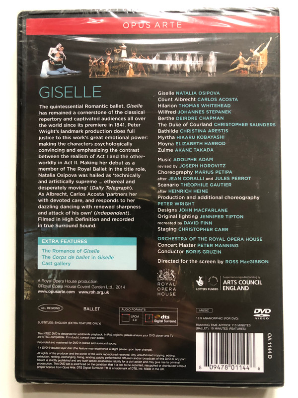 Giselle Natalia Osipova , Carlos Acosta  ORCHESTRA OF THE ROYAL OPERA HOUSE  OPUS ARTE (809478011446)