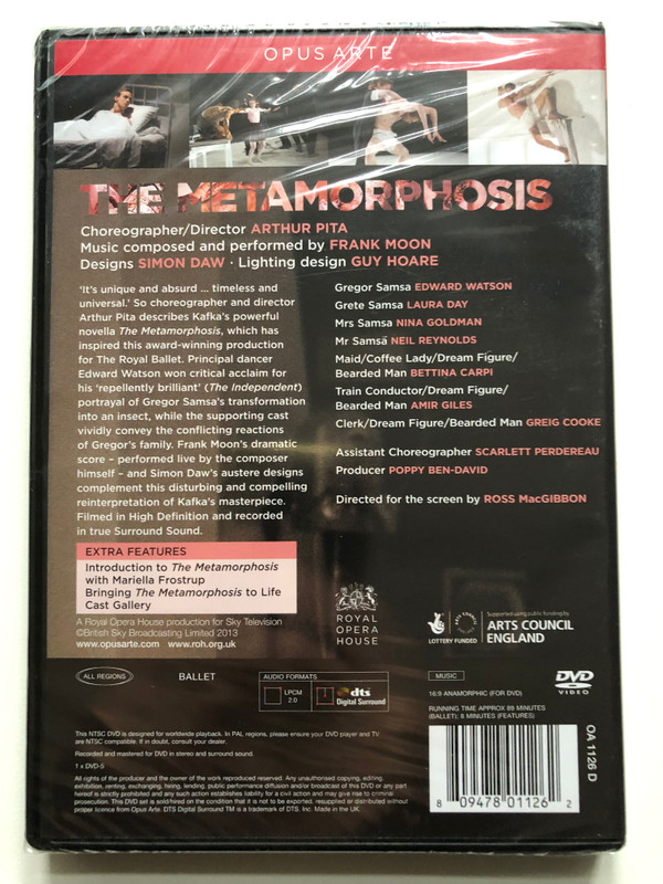 ARTHUR PITA'S TME METAMORPHOSIS  A DANCE-THEATRE ADAPTATION AFTER FRANZ KAFKA  ROYAL OPERA HOUSE  OPUS ARTE (809478011262)