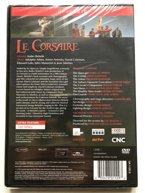 Adam Le Corsaire  BALLET DU CAPITOLE  Théâtre du Capitole  Opus Arte (809478011293)