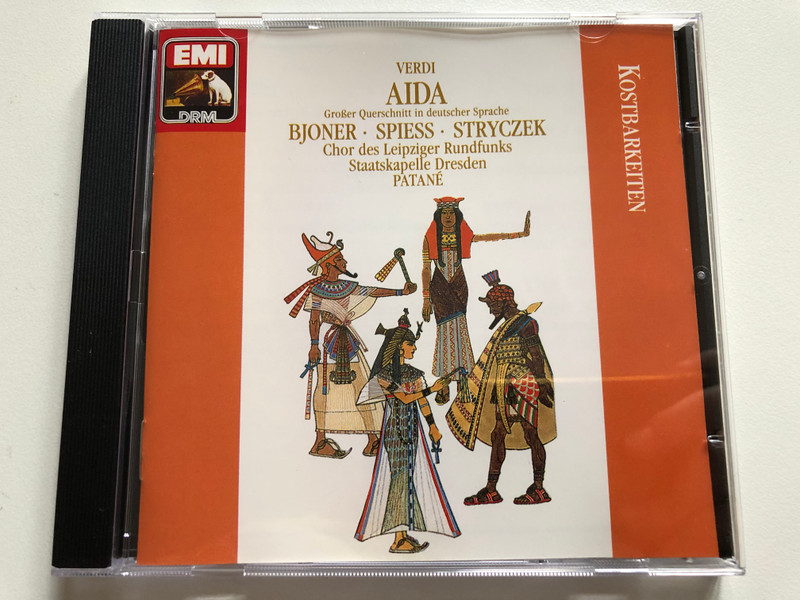 Verdi: Aida - Bjoner, Spiess, Stryczek, Chor des Leipziger Rundfunks, Staatskapelle Dresden, Patane / Kostbarkeiten / EMI Electrola Audio CD 1990 Stereo / CDZ 25 2378 2