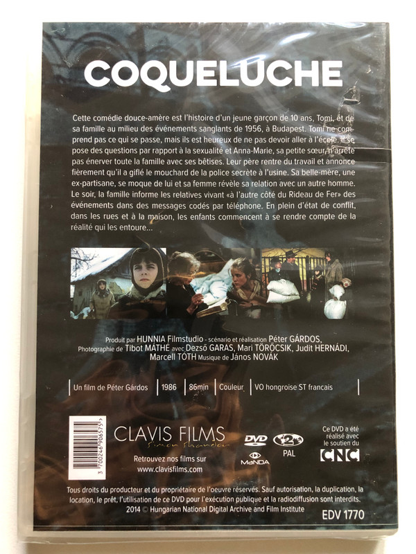 COQUELUCHE / UN FILM DE PÉTER GÁRDOS / CLAVIS FILMS / CNC / DVD Video (3700246906575)