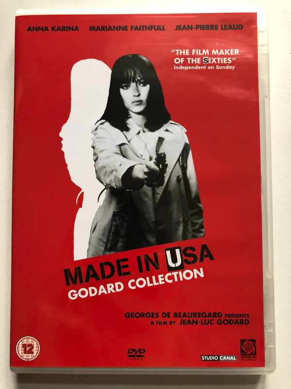 MADE IN USA - GODARD COLLECTION  GEORGES DE BEAUREGARD PRESENTS A FILM BY JEAN-LUC GODARD  ANNA KARINA, MARIANNE FAITHFULL, JEAN-PIERRE LEAUD  STUDIO CANAL  DVD Video (5060034578864)