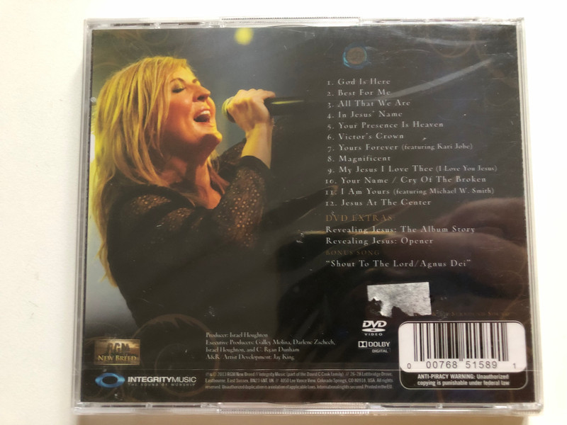 Revealing Jesus - A Live Worship Experience Darlene Zschech / New Live Recording, Featuring The Worship Anthmes 'Victor's Crown & In Jesus' Name / CD + DVD Deluxe Limited Edition / Integrity Music Audio CD + DVD Video CD 2013 / 51589 (000768515891)