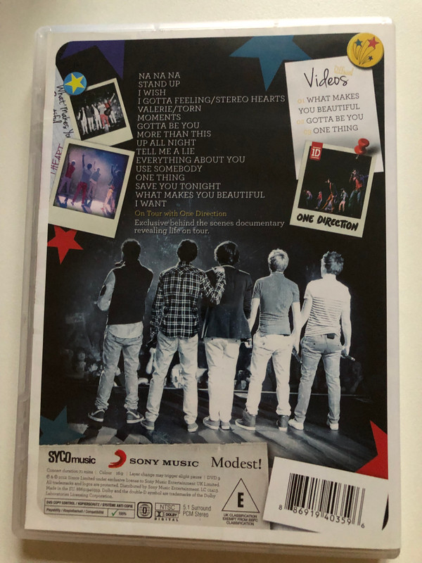 ONE DIRECTION - Up All Night / THE LIVE TOUR / Sony Music Entertainment / DVD Video (886919403596)