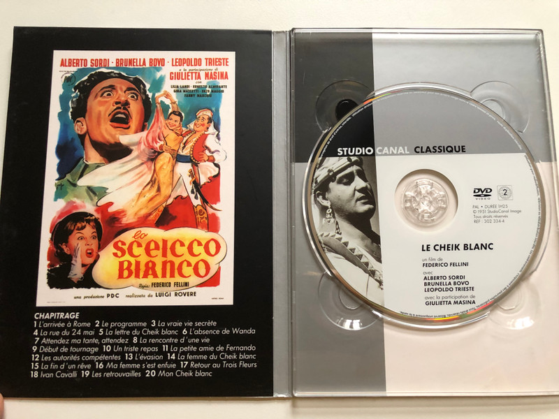 LE CHEIK BLANC / un film de FEDERICO FELLINI / ALBERTO SORDI, BRUNELLA BOVO, LEOPOLDO TRIESTE / AVEC LA PARTICIPATION DE GIULIETTA MASINA / Classique / Studio Canal / DVD Video (3259130233445)