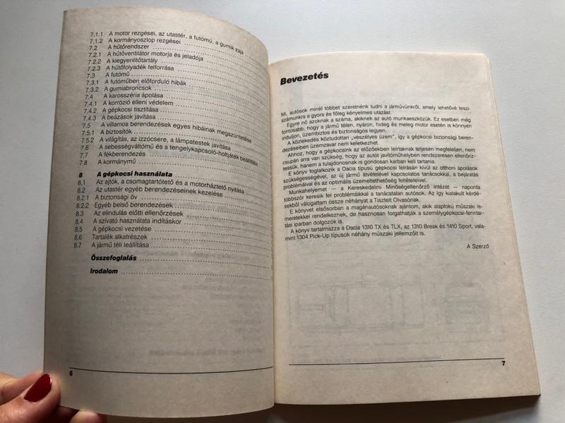Dácia - Várhegyi László  TANÁCSOK AZ AUTÓHOZ  1310 TX, TLX, 1310 Break, 1410 Sport, 1304 Pick-Up  Műszaki Könyvkiadó, 1991  Paperback (9631078140)
