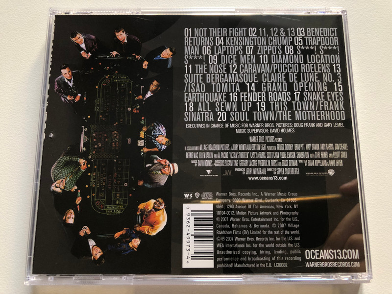 Music From The Motion Picture: Ocean's Thirteen - Music By David Holmes / Warner Sunset Records Audio CD 2007 / 9362-49973-4