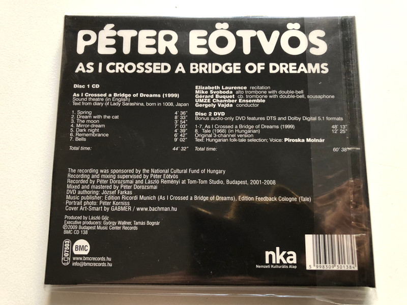 Péter Eötvös – Snatches / Budapest Music Center Records Audio CD 2004 / BMC CD 097