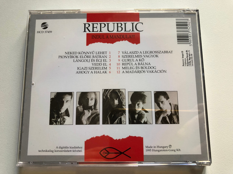 Republic – Indul A Mandula!!! / Gong Audio CD 1995 / HCD 37459