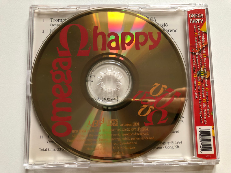 Omega: Happy - Trombitás Frédi; Petróleumlámpa; Régi Csibészek; Lena / Mega Audio CD 1994 / HCD 37754 (94/M-143)