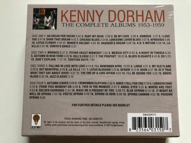 Kenny Dorham: The Complete Albums 1953-1959 - Eight Classic Albums On Four CDs / Enlightenment 4x Audio CD 2019 / EN4CD9171