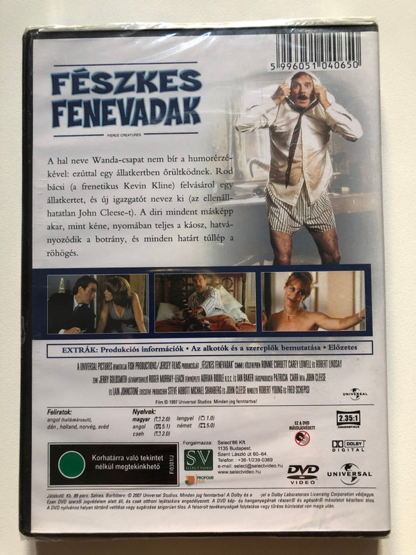 FÉSZKES FENEVADAK - FIERCE CREATURES / SZINKRONIZÁLT / Universal / DVD Video (5996051040650)