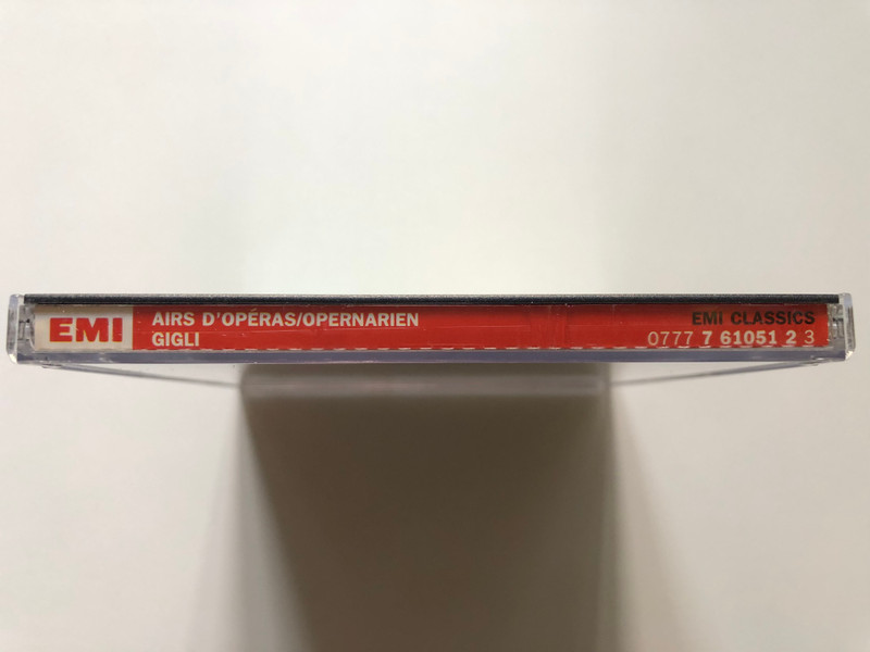 Beniamino Gigli: Airs D'Opéras = Opera Arias = Opernarien - Faust; Carmen; Les Prêcheurs De Peries; Manon; Serse; Lucia Die Lammermoor; L'elisir D'amore; Rigoletto; Aida; I Pagliacci; Cavalleria Rusticana / EMI Classics Audio CD 1988 Mono / 077776105123