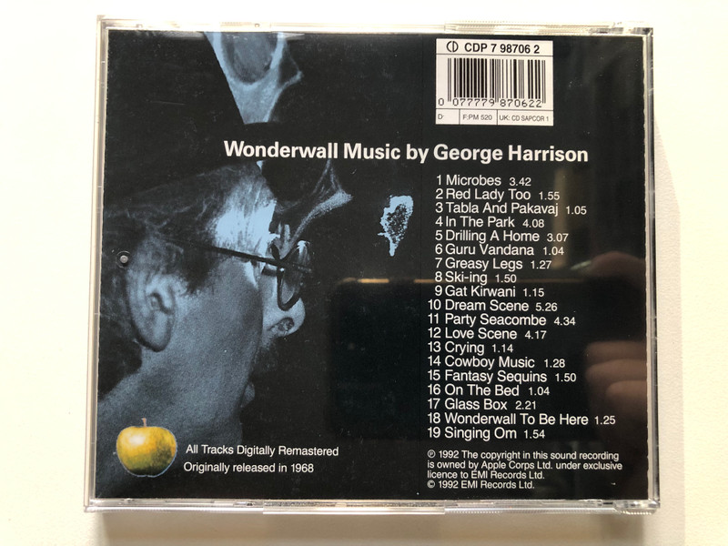 Wonderwall Music - Music by George Harrison / Apple Records Audio CD 1992 / CD SAPCOR 1