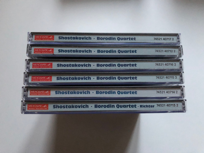 Dmitri Shostakovich - Complete Quartets, Piano Quintet - Sviatoslav Richter, Borodin Quartet / Мелодия 6x Audio CD, Box Set / 74321 40711 2