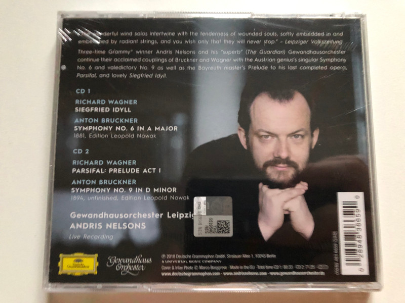 Bruckner: Symphonies Nos. 6 & 9, Wagner: Parsifal Prelude & Siegfried Idyll - Gewandhausorchester, Andris Nelsons / Deutsche Grammophon 2x Audio CD 2019 / 483 6659