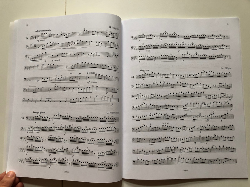 Ausgewählte Etüden Band 1 für Posaune / Makovecz / Selected Studies for trombone / VÁLOGATOTT ETŰDÖK harsonára / Editio Musica Budapest Z. 14 143 / Paperback (9790080141434)