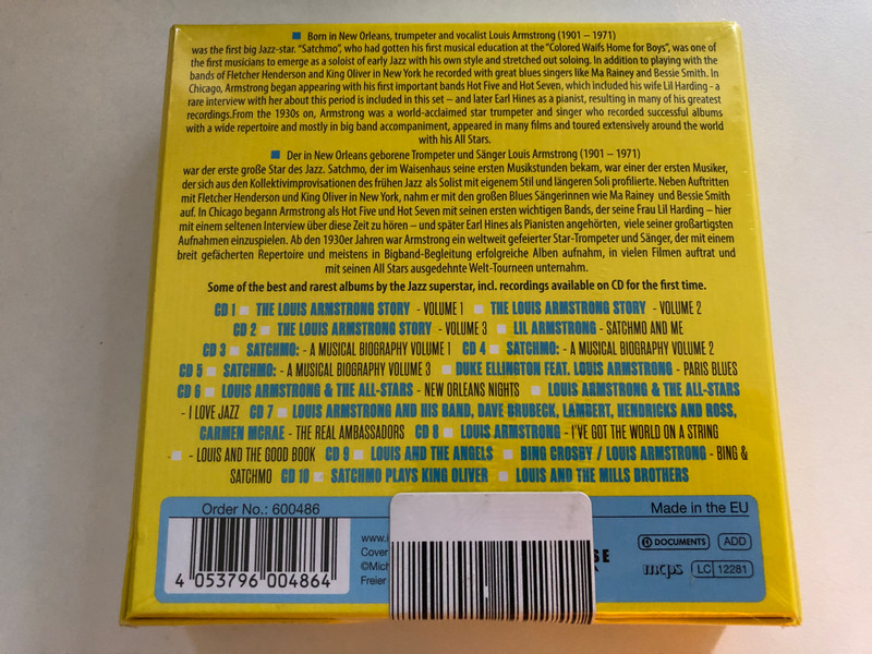 Louis Armstrong - Milestones of a Jazz Legend / Classics & Rarities / 17 Original Albums On 10 CDs / Documents 10x Audio CD, Box Set / 600486
