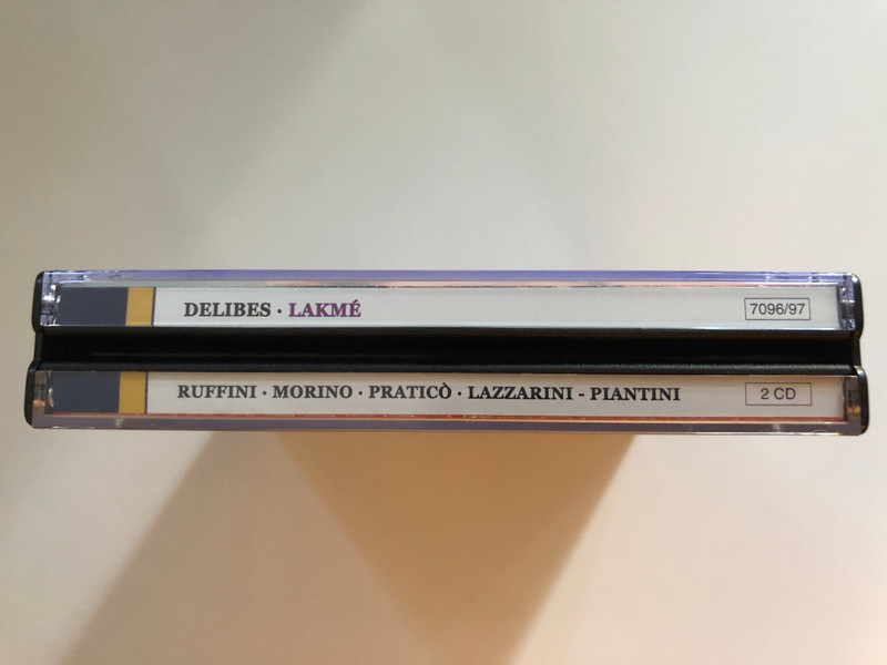 Léo Delibes: Lakmé - Alessandra Ruffini, Giuseppe Morino, Bruno Praticò, Serena Lazzarini, Orchestra Internazionale d'Italia, Coro Da Camera di Bratislava, Carlos Piantini / NUOVA ERA 2x Audio CD 1992 / 7096/97